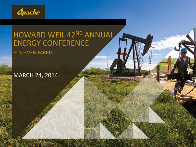 HOWARD WEIL 42ND ANNUAL ENERGY CONFERENCE – Apache Corp – slide 1