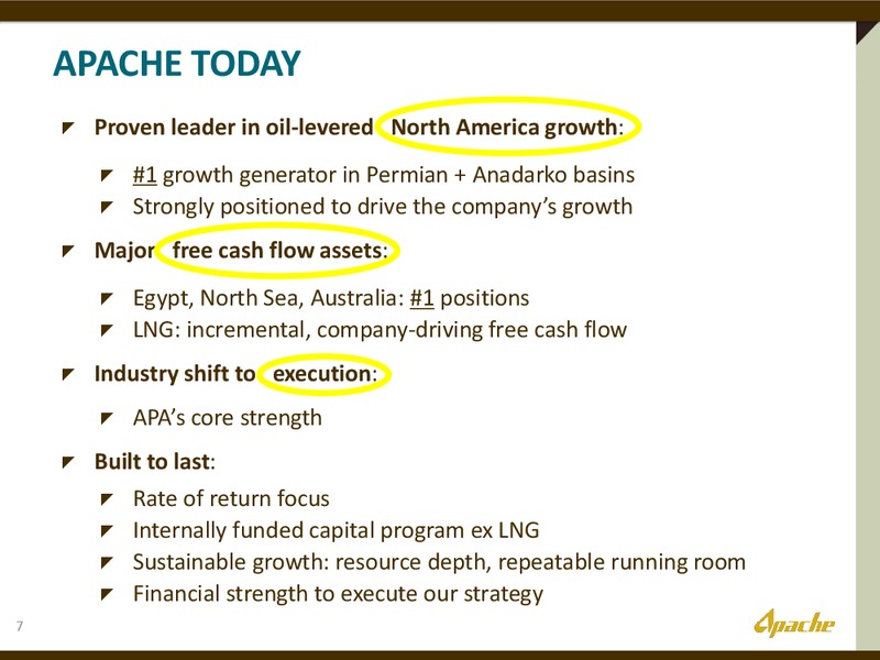 UBS GLOBAL OIL AND GAS CONFERENCE – Apache Corp – slide 6