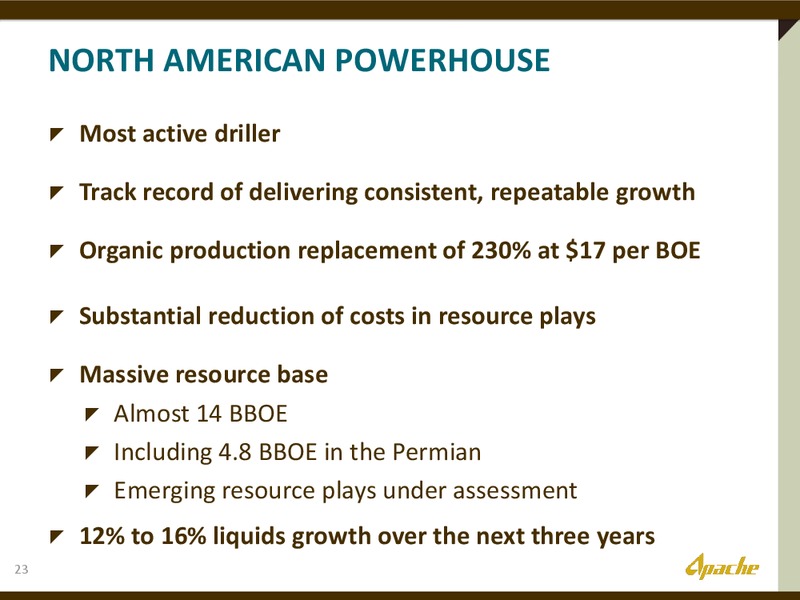 UBS GLOBAL OIL AND GAS CONFERENCE – Apache Corp – slide 22
