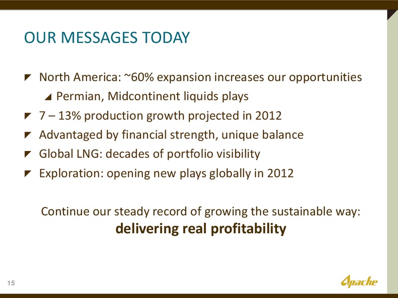 UBS GLOBAL OIL & GAS CONFERENCE – Apache Corp – slide 14