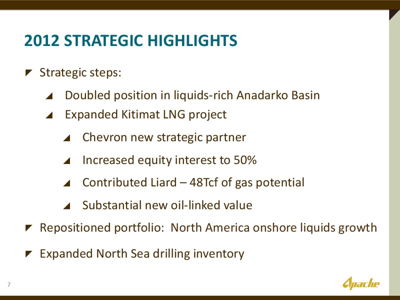UBS GLOBAL OIL AND GAS CONFERENCE – Apache Corp – slide 6