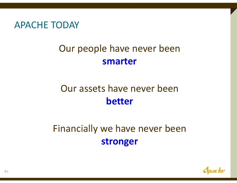 2012ANNUAL SHAREHOLDER MEETING – Apache Corp – slide 45