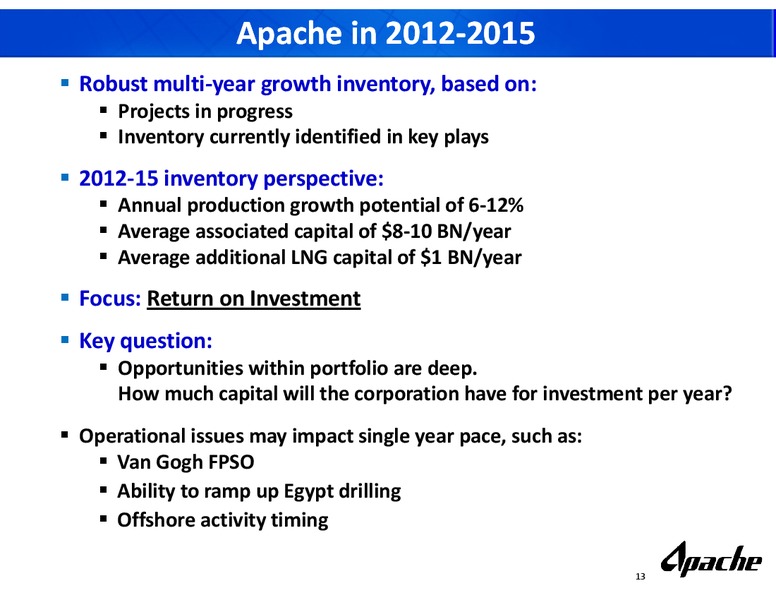UBS Global Oil and Gas Conference – Apache Corp – slide 12