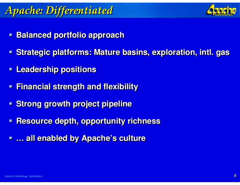 ANALYST DAY – Apache Corp – slide 9