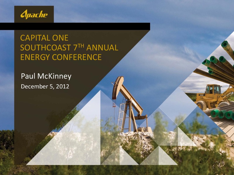 Capital One Southcoast 7TH ANNUAL Energy Conference – Apache Corp – slide 1
