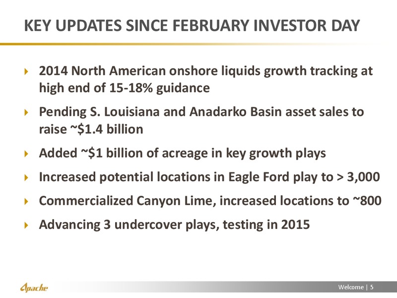 North American Update – Apache Corp – slide 3