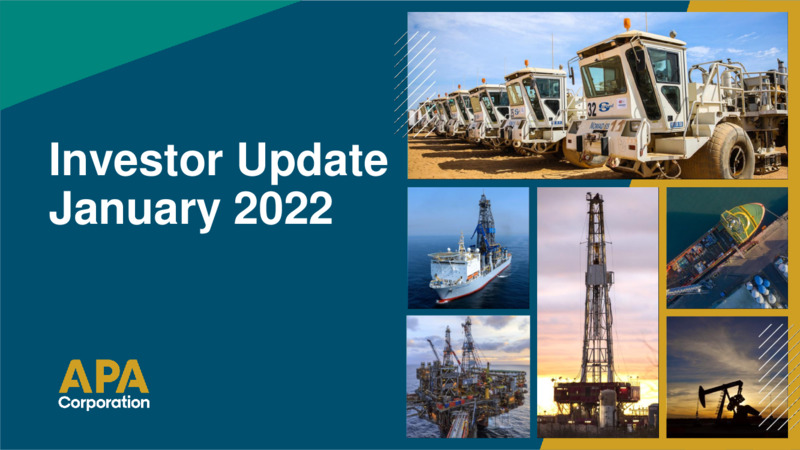 January 2022 Investor Update – APA Corp. – slide 1