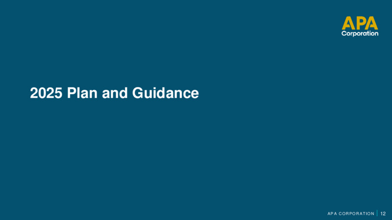 Fourth Quarter 2024 Financial and Operational Supplement – APA Corp. – slide 11