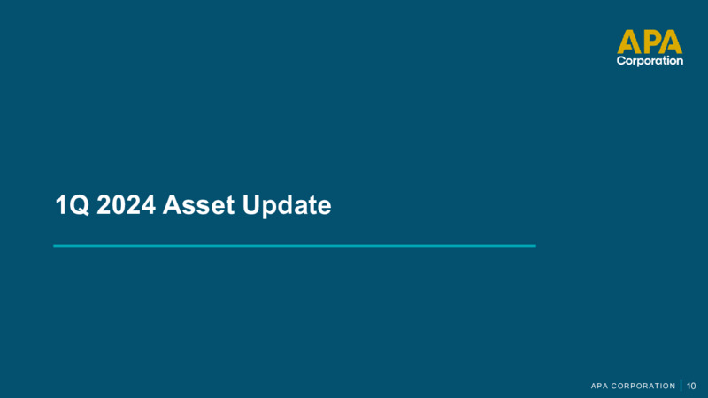 1Q 2024 Financial and Operational Supplement – APA Corp. – slide 9