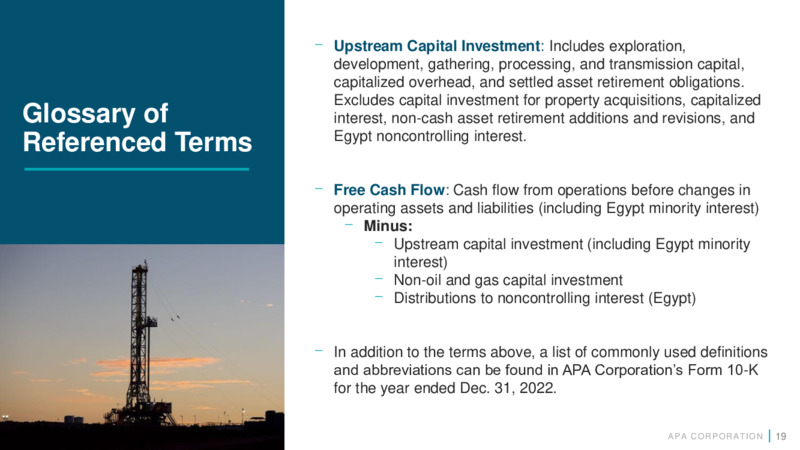 Q3 2023 Earnings Presentation – APA Corp. – slide 18
