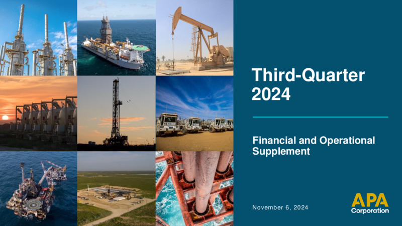 3Q 2024 Earnings Presentation – APA Corp. – slide 1