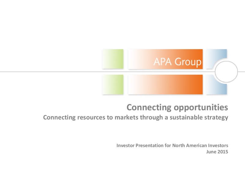 June 2015 Investor Presentation – Apa Group – slide 1