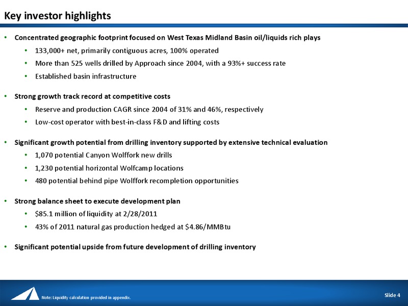 IPAA OIL & GAS INVESTMENT SYMPOSIUM – Approach Resources, Inc. – slide 3