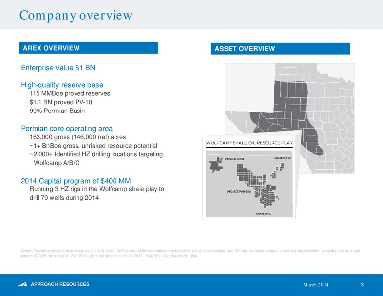 Howard Weil 42nd Annual Energy Conference – Approach Resources, Inc. – slide 2