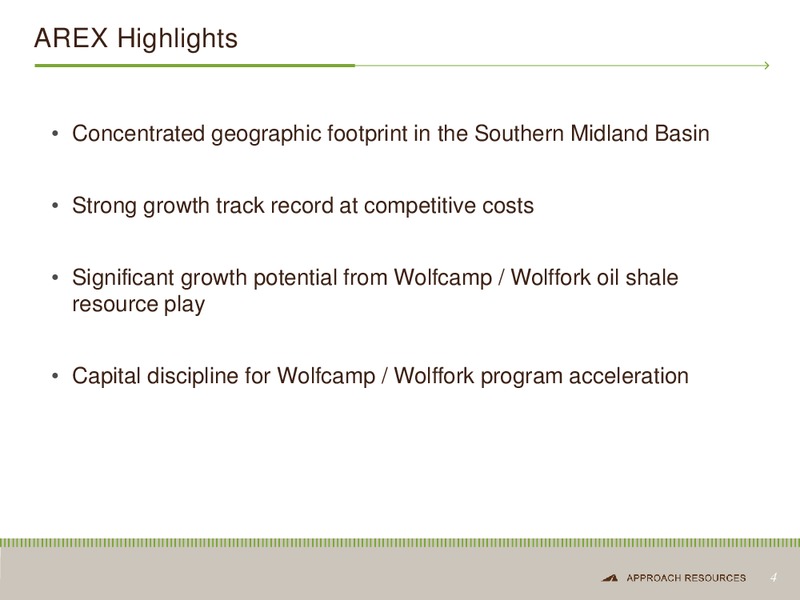 Investor Presentation – Approach Resources, Inc. – slide 3