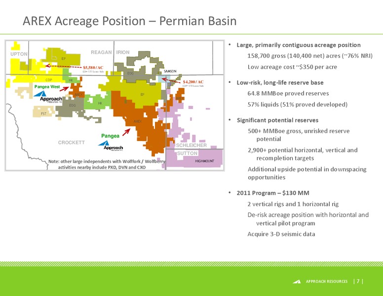 CANACCORD GENUITY 5TH ANNUAL GLOBAL ENERGY CONFERENCE – Approach Resources, Inc. – slide 6