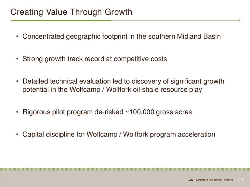 Investor Presentation – Approach Resources, Inc. – slide 19