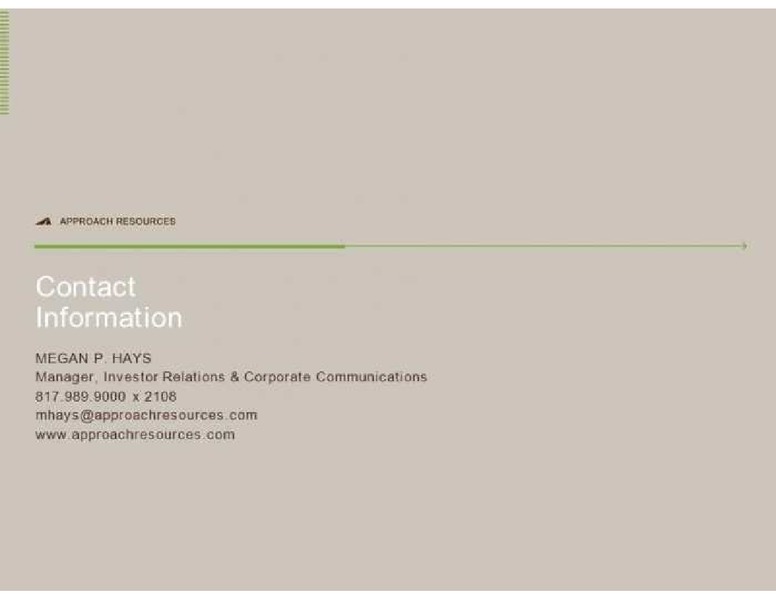JPMORGAN 11TH ANNUAL SMID CAP CONFERENCE – Approach Resources, Inc. – slide 2
