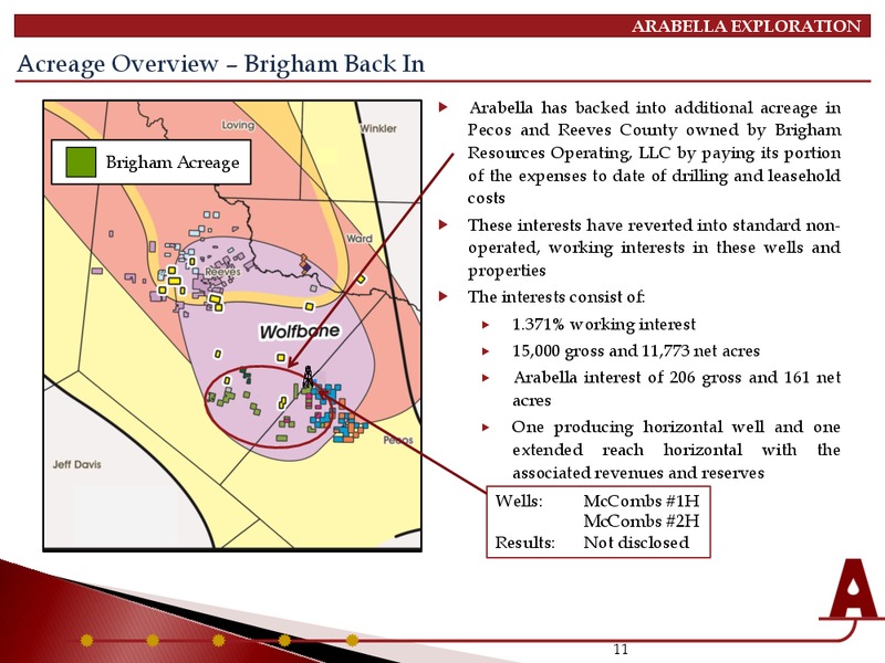 INVESTOR PRESENTATION – Arabella Exploration Inc. – slide 9