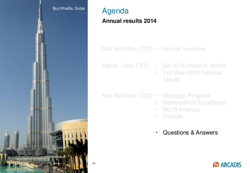 Annual Results 2014 – Arcadis Nv – slide 50