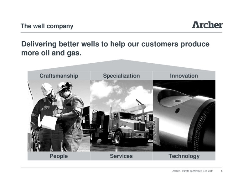 Pareto Conference – Archer Petroleum – slide 4