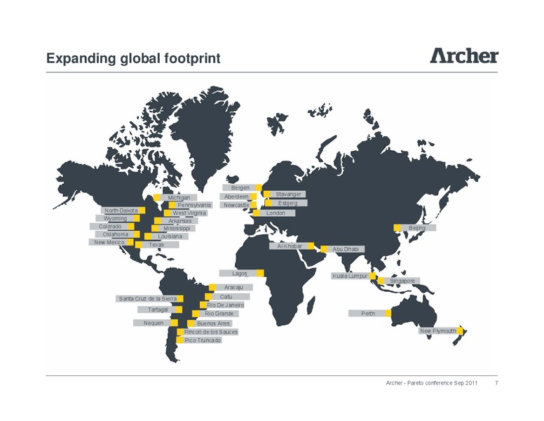 Pareto Conference – Archer Petroleum – slide 6
