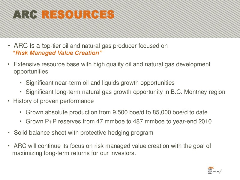 TD LONDON ENERGY CONFERENCE – Arc Resources Ltd. – slide 17