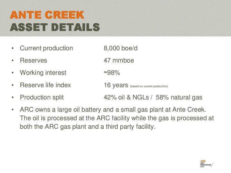 CIBC 2011 ENERGY & INFRASTRUCTURE CONFERENCE – Arc Resources Ltd. – slide 34