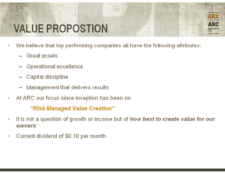 BARCLAYS CAPITAL CEO ENERGY POWER CONFERENCE – Arc Resources Ltd. – slide 6