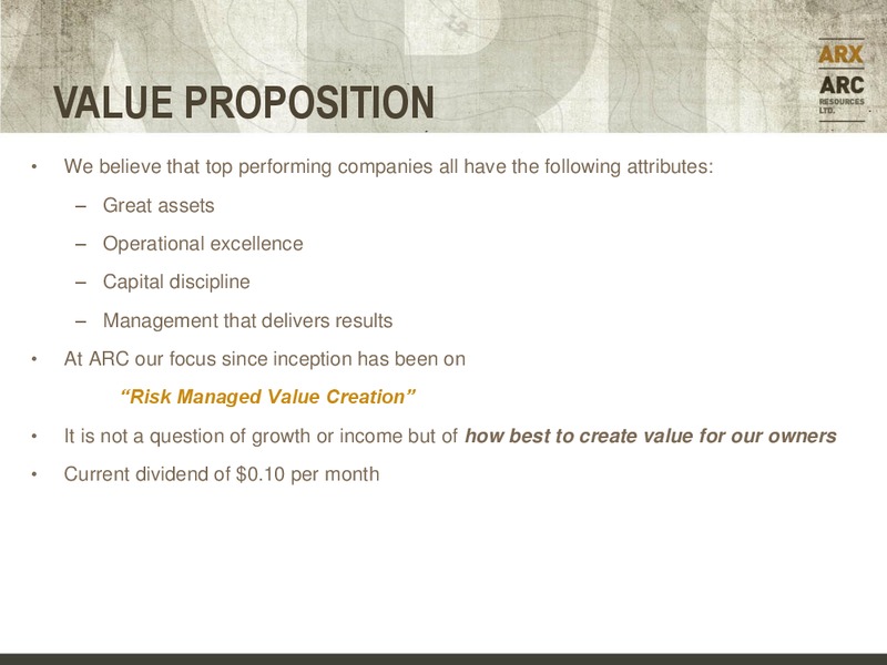 CANACCORD GENUITY GLOBAL RESOURCE CONFERENCE – Arc Resources Ltd. – slide 5