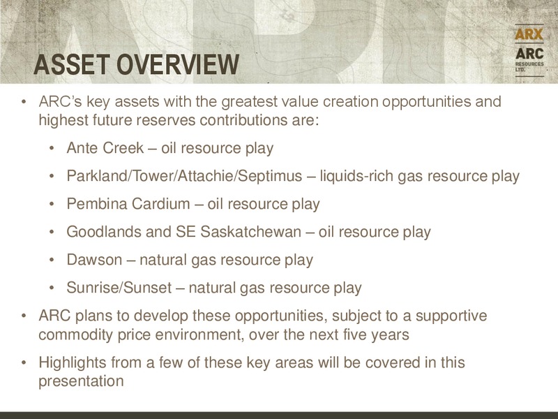 CANACCORD GENUITY GLOBAL RESOURCE CONFERENCE – Arc Resources Ltd. – slide 12