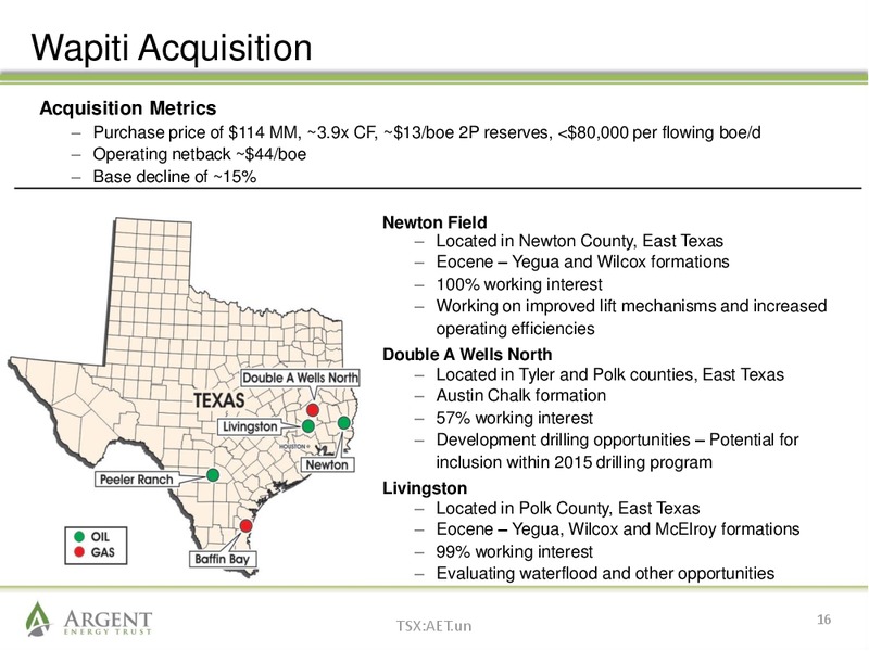 August 2014 Investor Presentation – Argent Energy Trust – slide 15