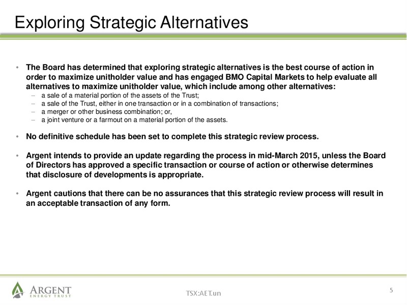 March 2015 Corporate Presentation – Argent Energy Trust – slide 4