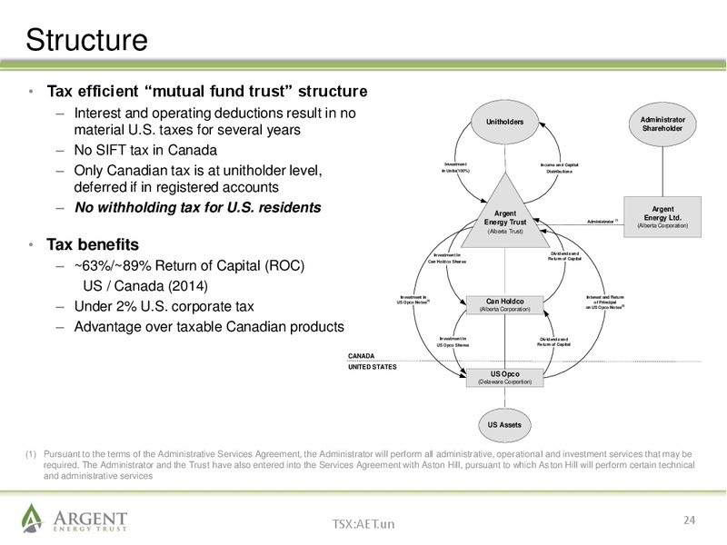 March 2015 Corporate Presentation – Argent Energy Trust – slide 23