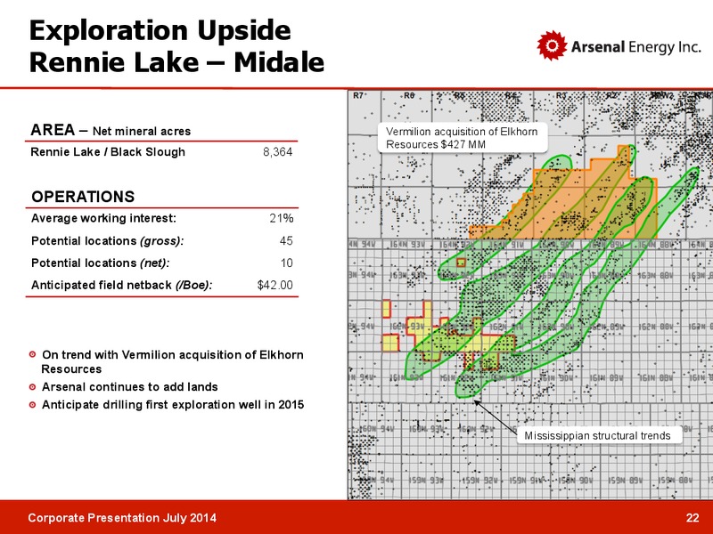 CORPORATE PRESENTATION – Arsenal Energy Inc. – slide 21