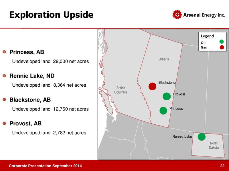 CORPORATE PRESENTATION – Arsenal Energy Inc. – slide 21