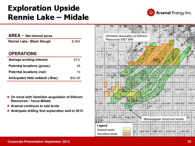CORPORATE PRESENTATION – Arsenal Energy Inc. – slide 24