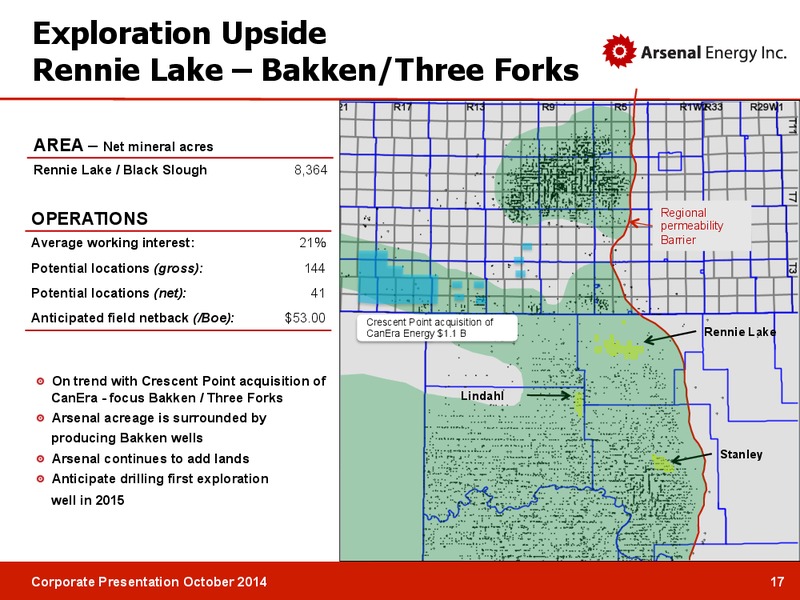 CORPORATE PRESENTATION – Arsenal Energy Inc. – slide 16