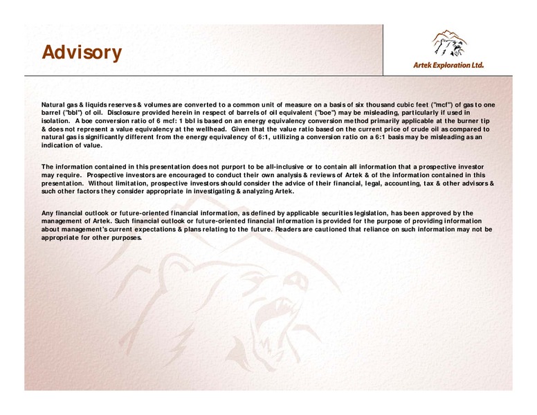 INVESTOR PRESENTATION – Artek Exploration Ltd. – slide 21