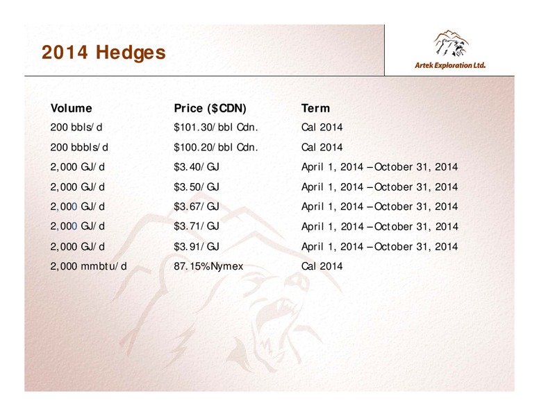 INVESTOR PRESENTATION – Artek Exploration Ltd. – slide 27