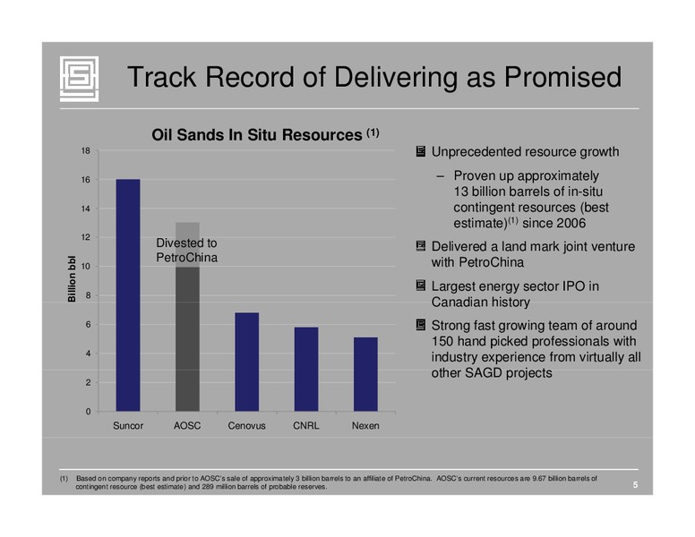 JUNE 2011 ANNUAL GENERAL MEETING – Athabasca Oil Corp – slide 4