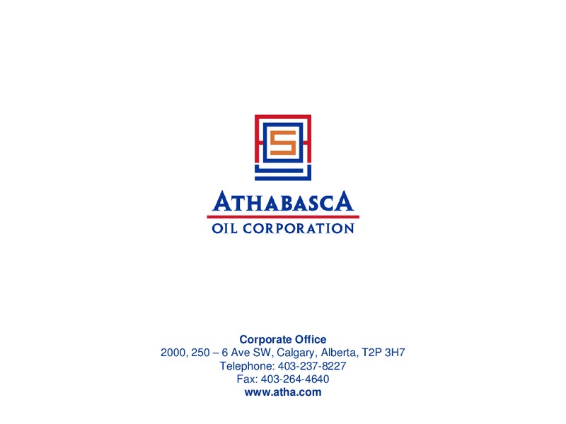 September 2014 Corporate Update – Athabasca Oil Corp – slide 34