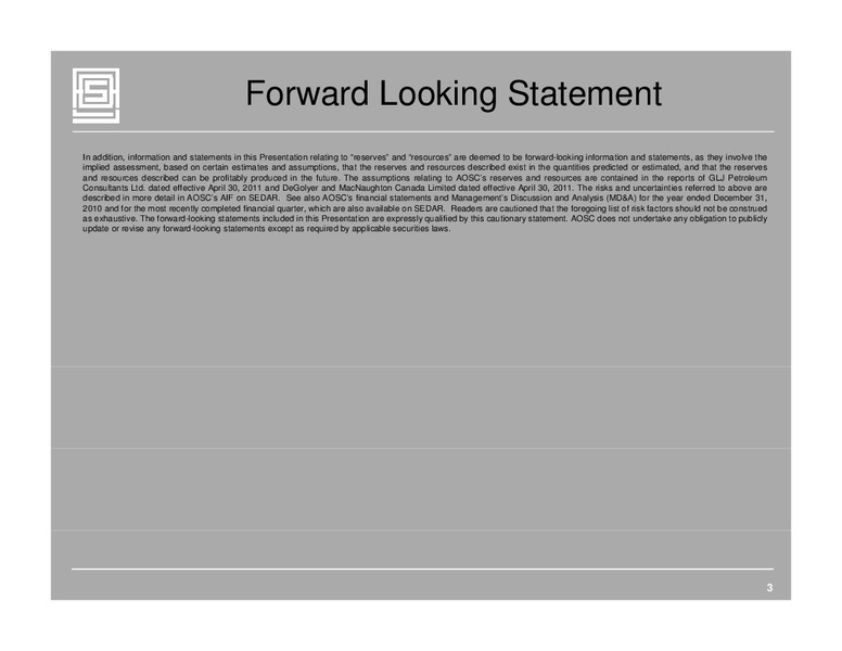 CANACCORD GENUITY GLOBAL ENERGY CONFERENCE – Athabasca Oil Corp – slide 2