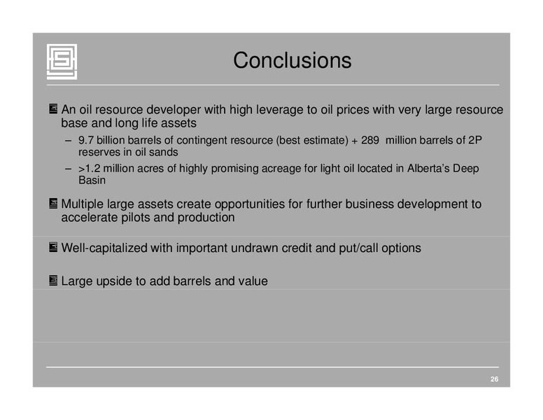 CANACCORD GENUITY GLOBAL ENERGY CONFERENCE – Athabasca Oil Corp – slide 25