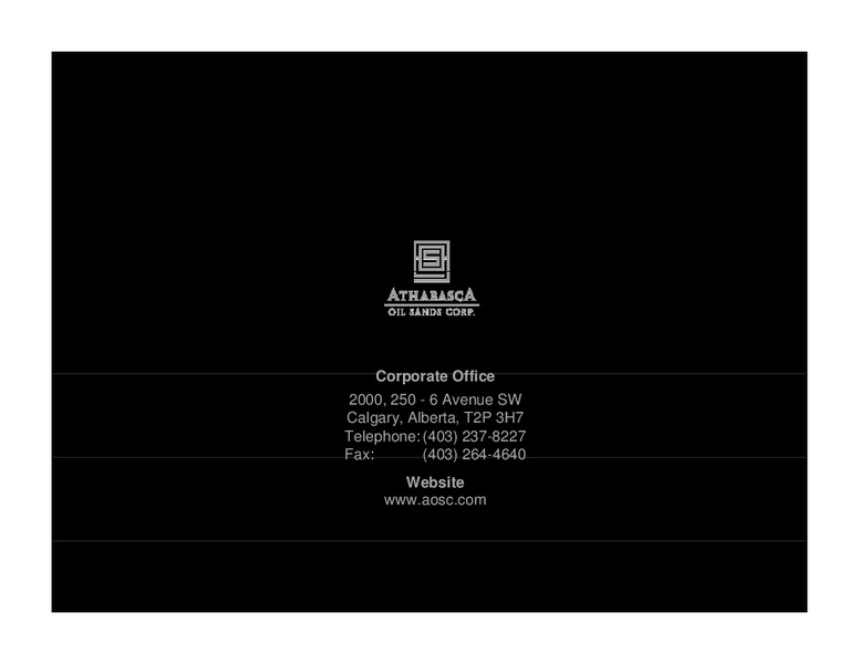 CANACCORD GENUITY GLOBAL ENERGY CONFERENCE – Athabasca Oil Corp – slide 26