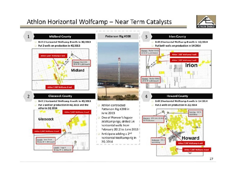 Initial Public Offering – Athlon Energy Inc. – slide 27