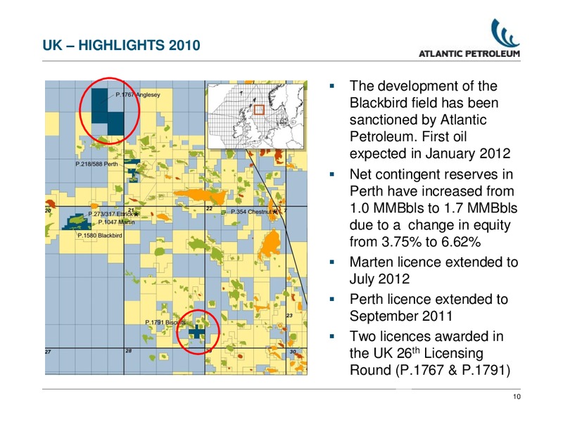 2010 ANNUAL RESULTS – Atlantic Petroleum – slide 9