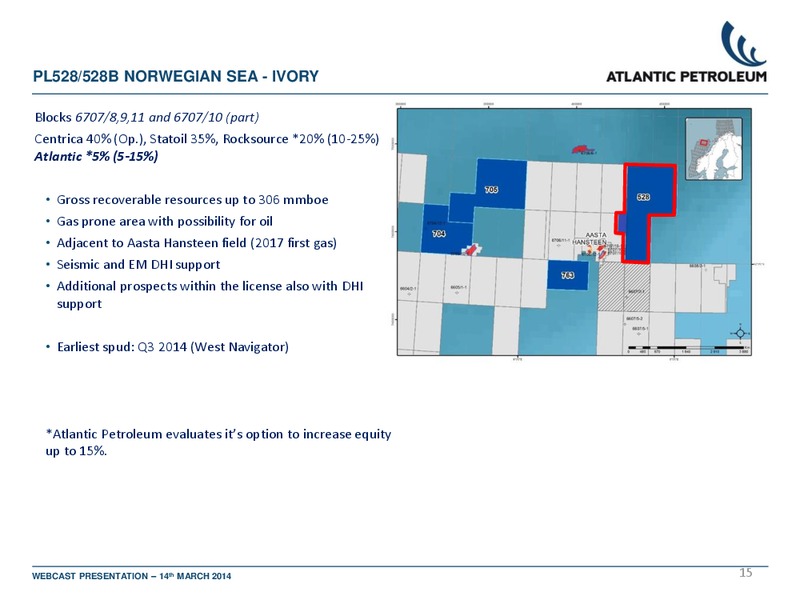 4Q 2013 RESULTS – Atlantic Petroleum – slide 14
