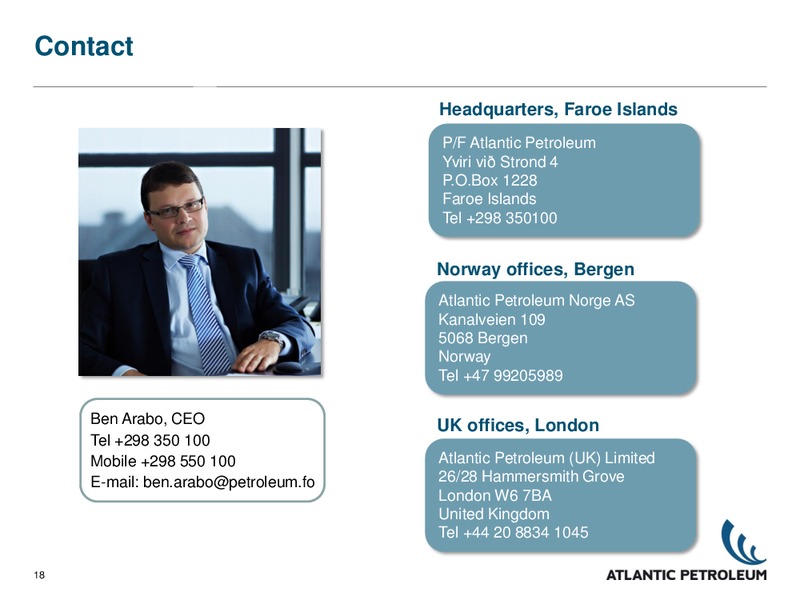 2012 RESULTS – Atlantic Petroleum – slide 17