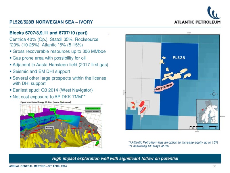 APRIL 2014 ANNUAL GENERAL MEETING – Atlantic Petroleum – slide 35